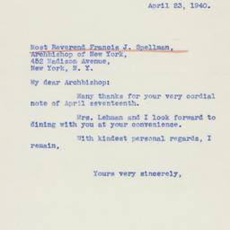 Letter: 1940 April 23