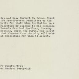 Letter: 1946 February 21