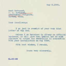 Letter: 1939 May 8