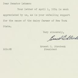 Letter: 1954 April 8