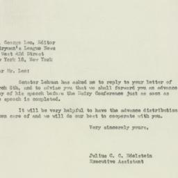Letter: 1950 March 16