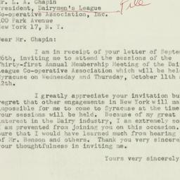 Letter: 1950 October 4