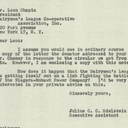 Letter: 1953 October 27