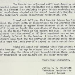 Letter: 1951 October 30