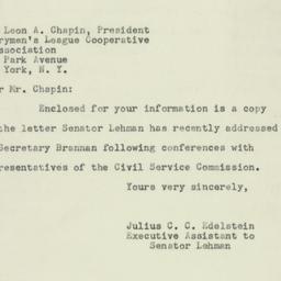 Letter: 1951 February 3