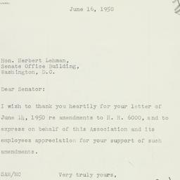 Letter: 1950 June 16