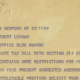Telegram: 1951 September 20