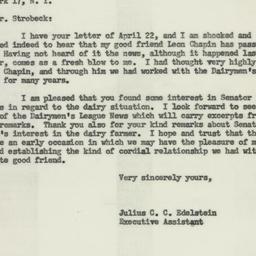 Letter: 1954 April 27