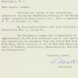 Letter: 1951 October 25