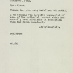 Letter: 1945 November 10