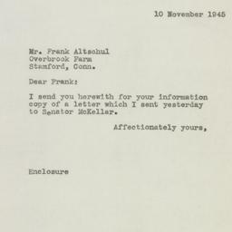 Letter: 1945 November 10