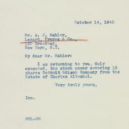 Letter: 1942 October 14