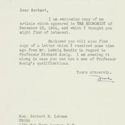 Letter: 1945 February 7