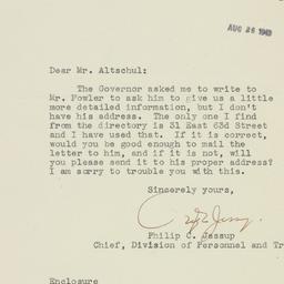 Letter: 1943 August 26