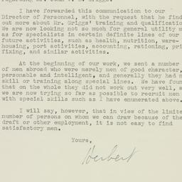 Letter: 1943 August 31