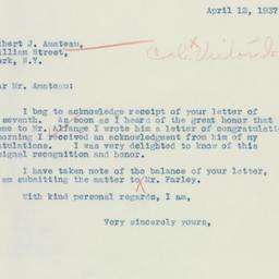Letter: 1937 April 12