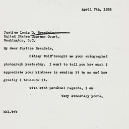 Letter: 1938 April 7