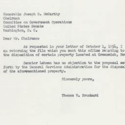 Letter: 1954 October 29