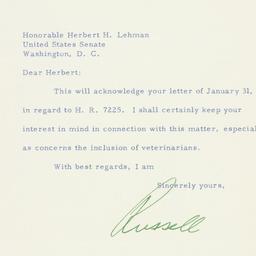 Letter: 1956 February 1