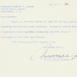 Letter: 1951 April 30