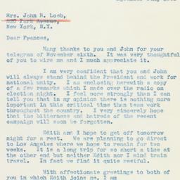 Letter: 1940 November 9