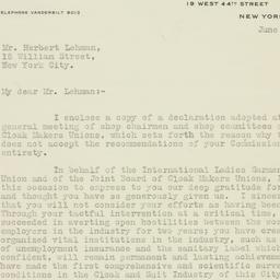 Letter: 1926 June 10
