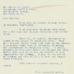 Letter: 1934 November 20