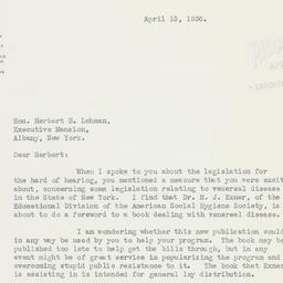 Letter: 1936 April 13