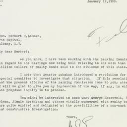 Letter: 1933 January 19