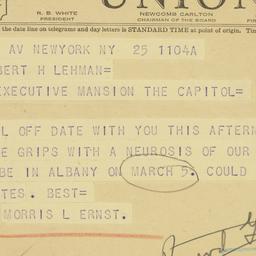 Telegram: 1942 February 25