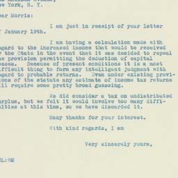 Letter: 1933 January 20