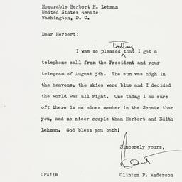 Letter: 1951 August 8