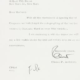 Letter: 1959 January 26