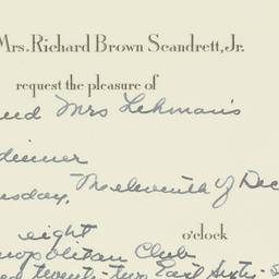 Invitation: n.d.