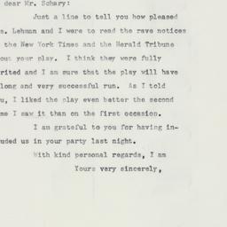 Letter: 1958 January 31