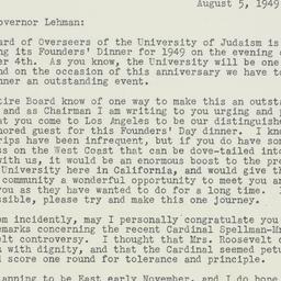 Letter: 1949 August 5