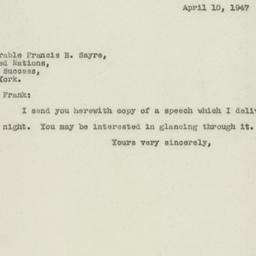 Letter: 1947 April 10