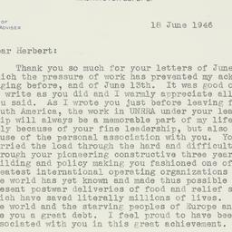 Letter: 1946 June 18