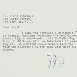 Letter: 1954 October 8