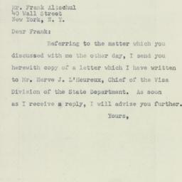 Letter: 1951 May 30