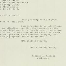 Letter: 1951 April 11