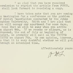 Letter: 1953 July 9