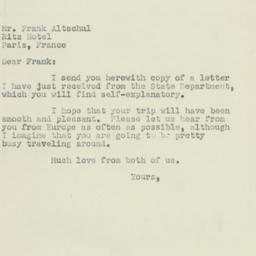 Letter: 1951 September 26