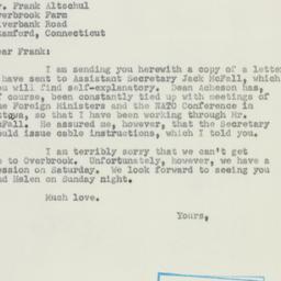 Letter: 1951 September 19