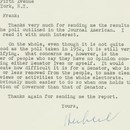 Letter: 1954 November 19