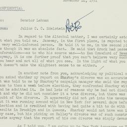 Memorandum: 1951 November 14