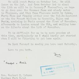 Letter: 1951 September 15