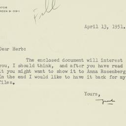 Letter: 1951 April 13