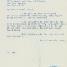Letter: 1940 September 30
