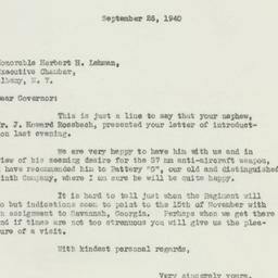 Letter: 1940 September 26